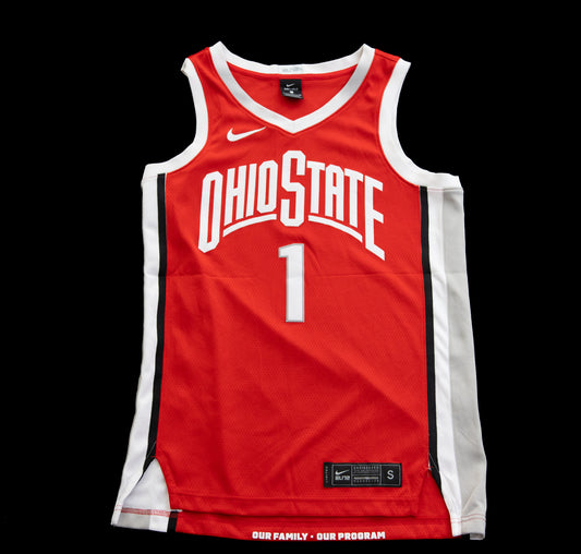 Men's Small - Nike Elite Ohio State Buckeyes #1 Basketball Jersey – Red Dri-FIT