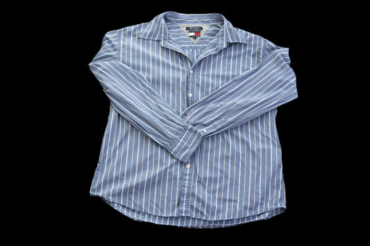 Men's XL - Vintage 2003 Tommy Jeans Striped Button-Up Shirt