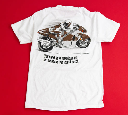 Vintage 90s Hardcore Motorcycle Graphic T-Shirt – Hanes Heavyweight -Men's Small