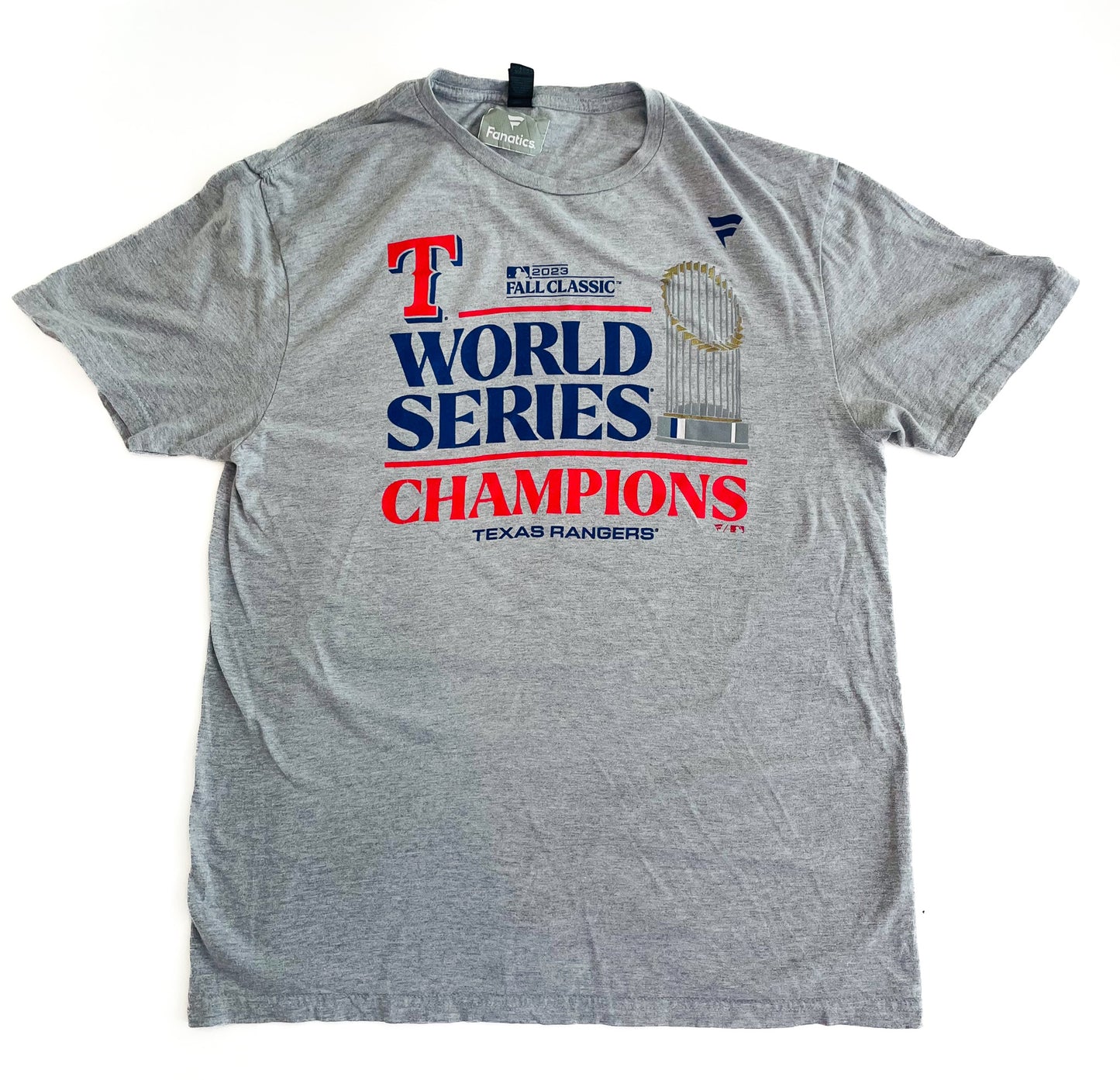 2023 Texas Rangers World Series Champions T-Shirt – Fanatics x Gildan – Men’s Large