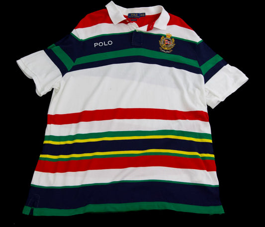 Ralph Lauren Crest Rugby Polo Shirt – Multicolor Stripe- Mens