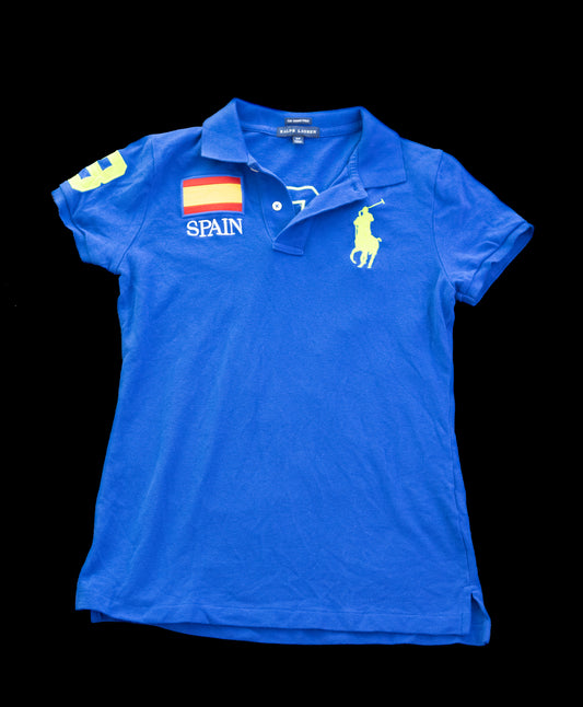 Women's S - Ralph Lauren Women's Skinny Polo – Spain Flag #3